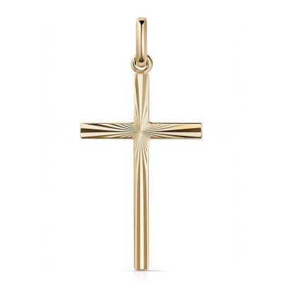 Pendentif Croix Or Jaune 32x16mm