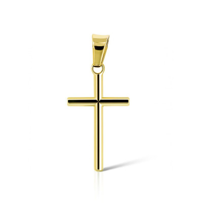 Pendentif Croix Or Jaune 375 27x12mm