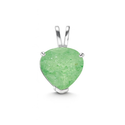 Pendentif en Argent 925 et Aventurine Coeur de 8x8mm