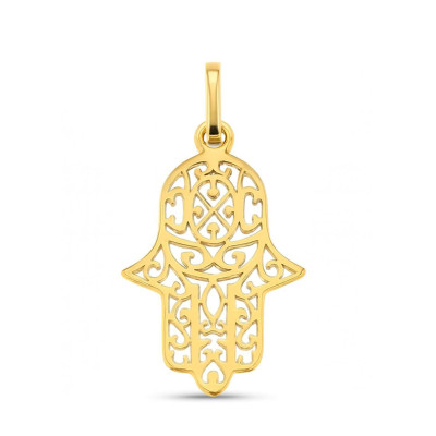 Pendentif Main de Fatma en Or Jaune 375