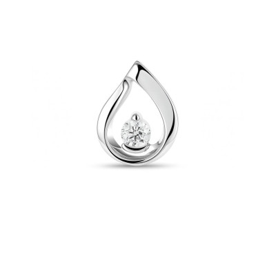 Pendentif Or Blanc 750 Diamant  0.08 carat