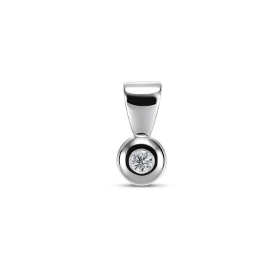 Pendentif Or Blanc Diamant  0.03 carat H Si