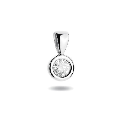 Pendentif Or Blanc Diamant  0.22 carat H Si