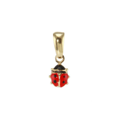 Pendentif  Or Jaune 375 coccinelle émaillée