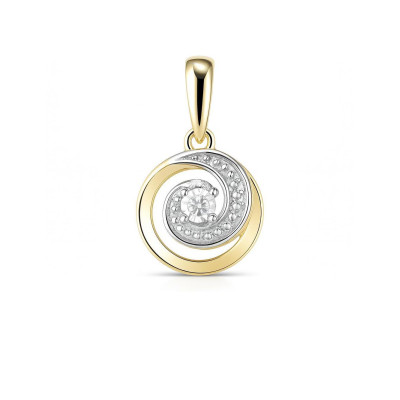 Pendentif Or Jaune 750 Diamant  0.01 carat