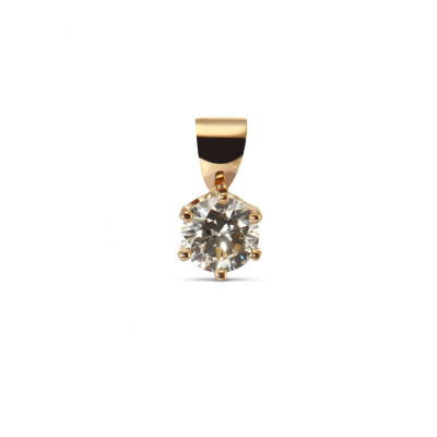 Pendentif Or Jaune 750 Diamant 0.40 carat K Si2