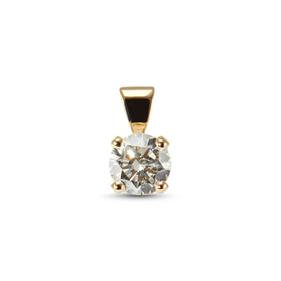 Pendentif Or Jaune 750 Diamant 0.90 carat J Si2
