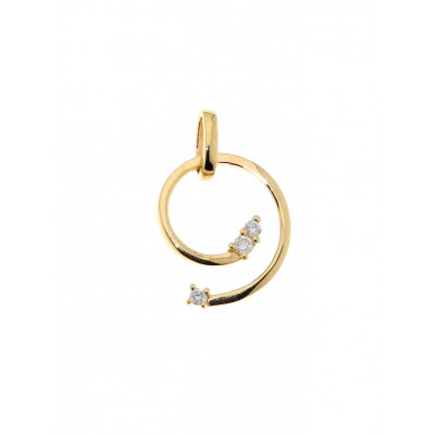 Pendentif Or  Jaune Diamant 0.06 carat