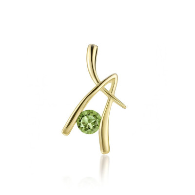 Pendentif Or Jaune Péridot rond 3mm