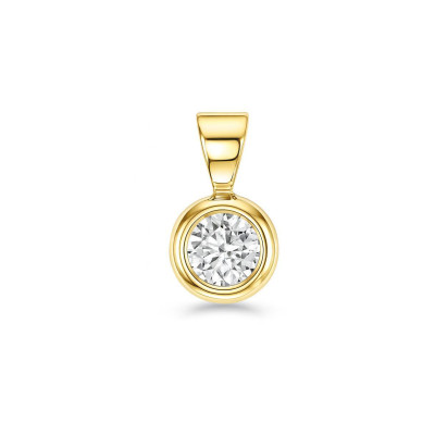 Pendentif Pneu Or Jaune 750 Diamant 0.30 carat L Si1