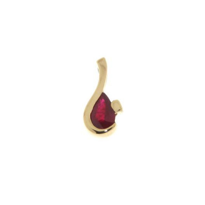 Pendentif Rubis Poire 7x5mm Or Jaune
