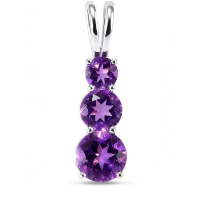 Pendentif Trilogie Argent 925 Améthyste
