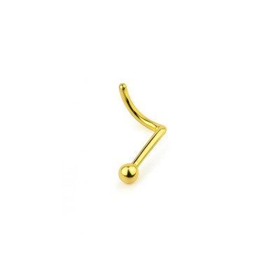 Piercing Nez Or Jaune Boule 2mm