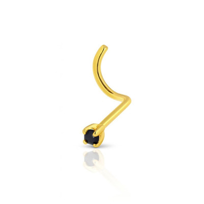 Piercing nez Or Jaune et Saphir 2mm