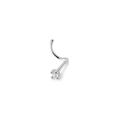 Piercing Or Blanc Diamant  1.5mm