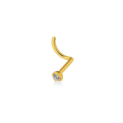 Piercing Or Jaune  Diamant 1.5mm