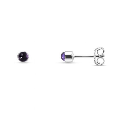 Puces d'oreilles  Argent 925 Améthyste 3mm
