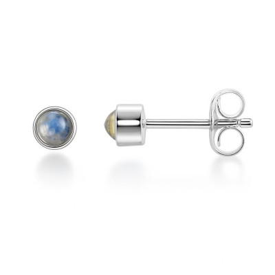 Puces d'oreilles  Argent 925 Labradorite 3mm