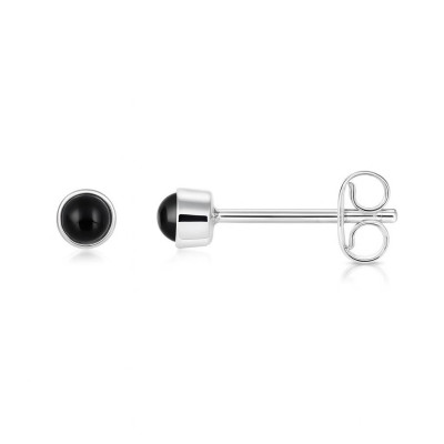 Puces d'oreilles  Argent 925 Onyx 3mm