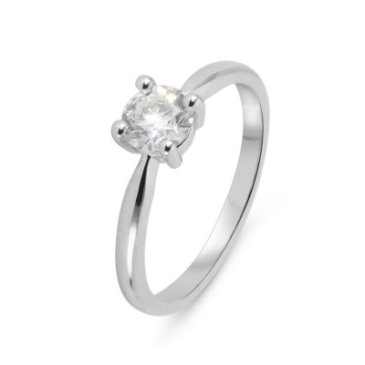 Solitaire Or Blanc 750 Diamant 0.70 carat
