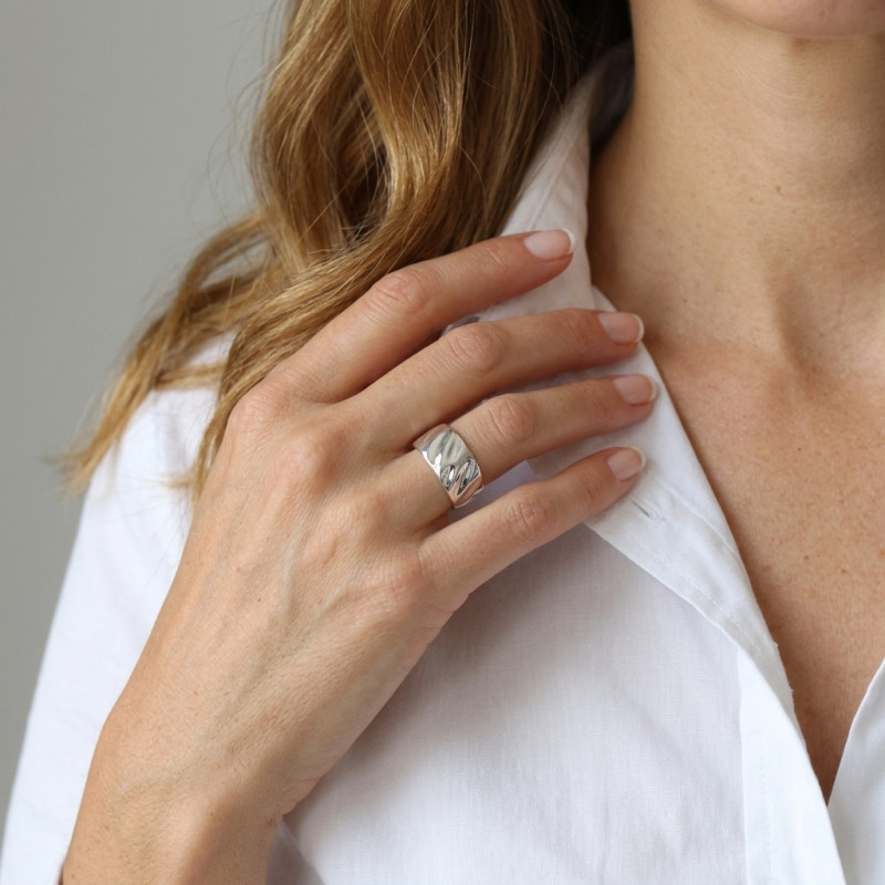Bague fantaisie en Argent 925 porté