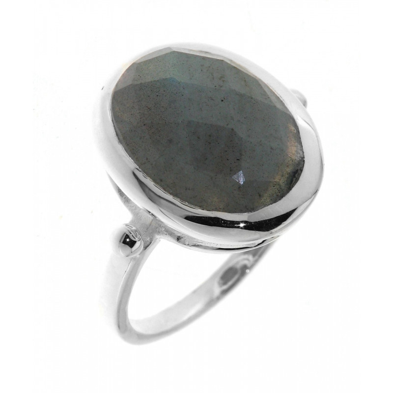 Bague Labradorite Ovale taille Dome 14x12mm