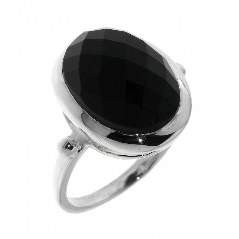 Bague Onyx Ovale taille Dome 14x12mm