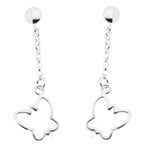 Ciondolo A Croce Con Filo Perlato Esterno, Catena Passante, Diamanti 0,08 Ct, Oro Bianco 18 Kt