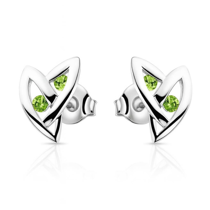 Boucles D'oreilles Argent Sterling Avec Péridot, Tanzanite Et Perle - Dormeuses - Marque Rosemimosa - Neuf