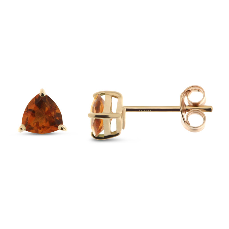 Boucles d'oreilles Citrine Coussin 6mm Or Blanc 750 Ref. 34916