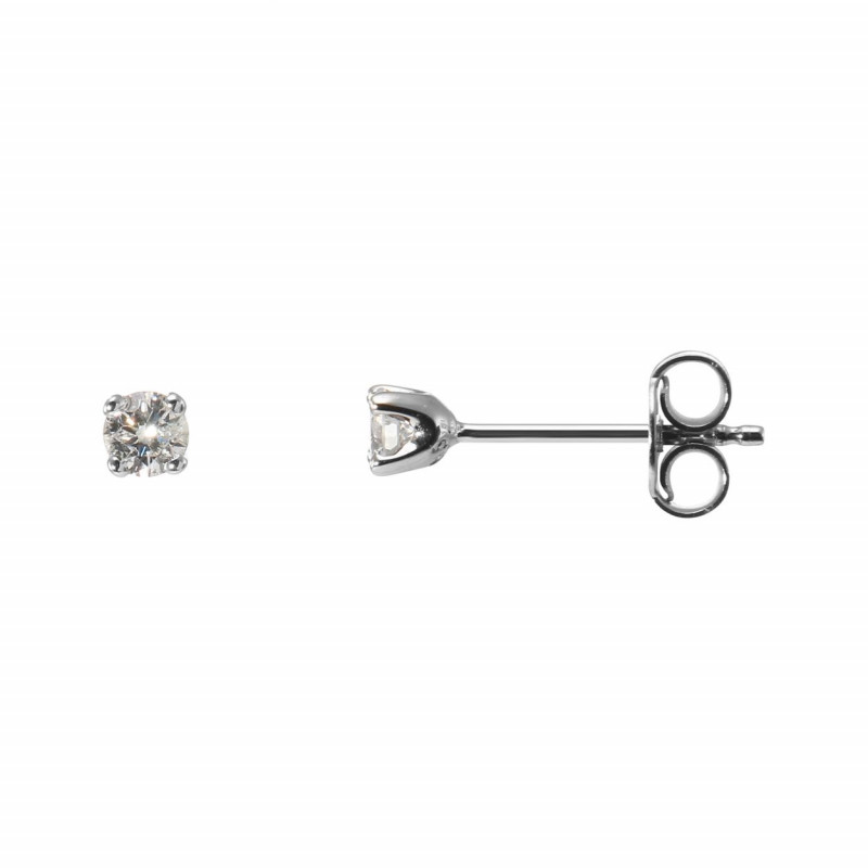 Boucles d'oreilles Diamant 0.20 carat Or Blanc 750