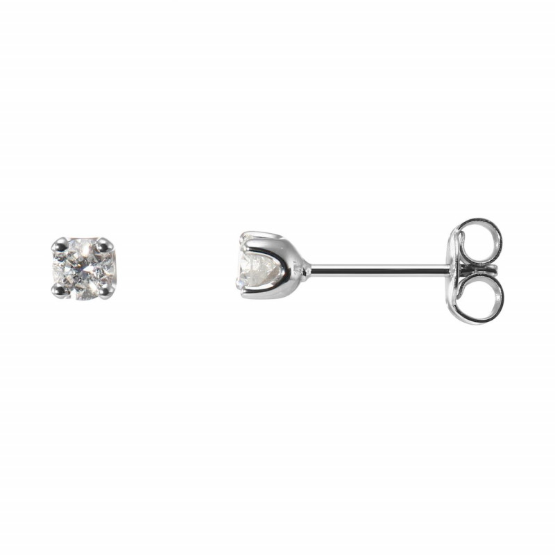 Boucles d'oreilles Diamant 0.30 carat Or Blanc 750