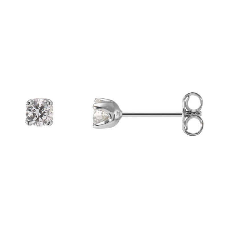 Boucles d'oreilles Diamant 0.40 carat Or Blanc 750