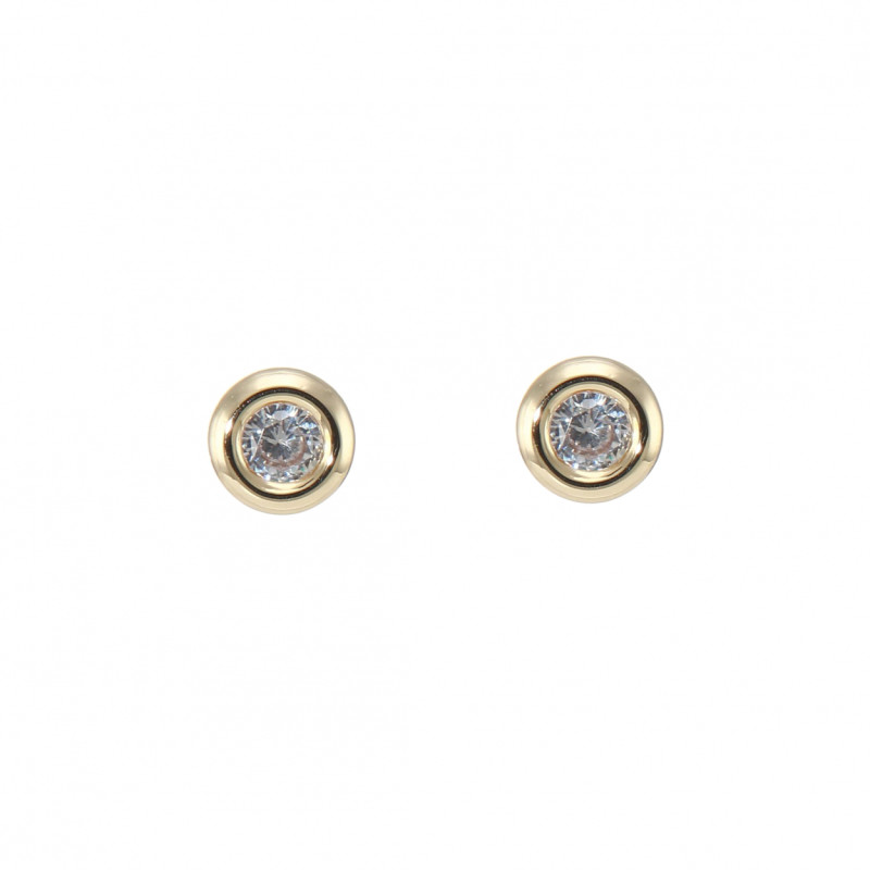 Boucles D'oreilles En Or 9 Carats (375/1000) Avec Zirconium Cubique - Neuf Avec étiquettes - Pour Femme