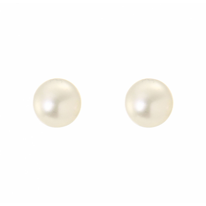 Boucles d'oreilles Or jaune 750 Perles de culture 8mm