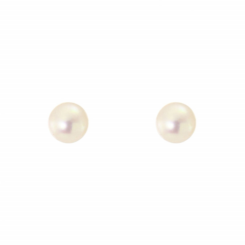 Boucles d'oreilles Or  Perle de culture 5mm