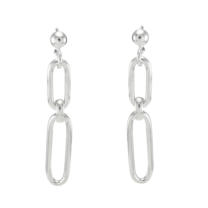 Boucles D'oreilles Barre En Argent 925 - Longueur 5.6 Cm, Léger Et Hypoallergénique, Boîte Cadeau Incluse - 5