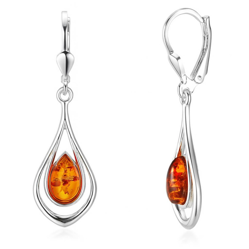 Boucles D'oreilles Pendantes En Argent Massif 925 – Multicolores, élégantes Et Légères