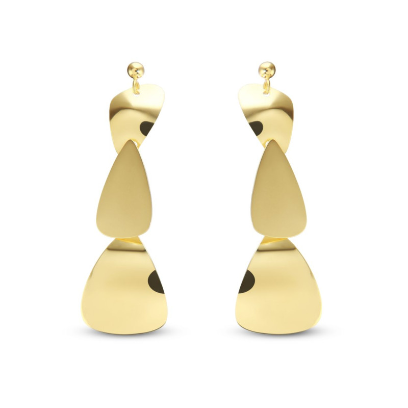 Boucles D'oreilles Pendantes LAMAME | Goutte En Similicuir Imprimé | Style Rétro Et Moderne