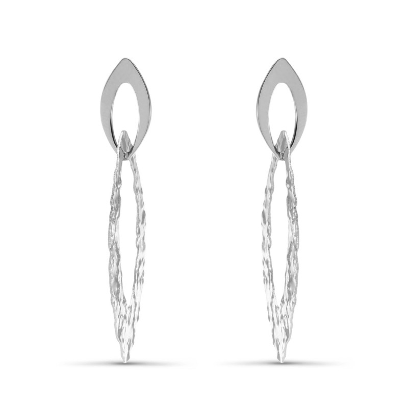 Collier Diamant Taille Navette En Solitaire Sur Chaîne En O