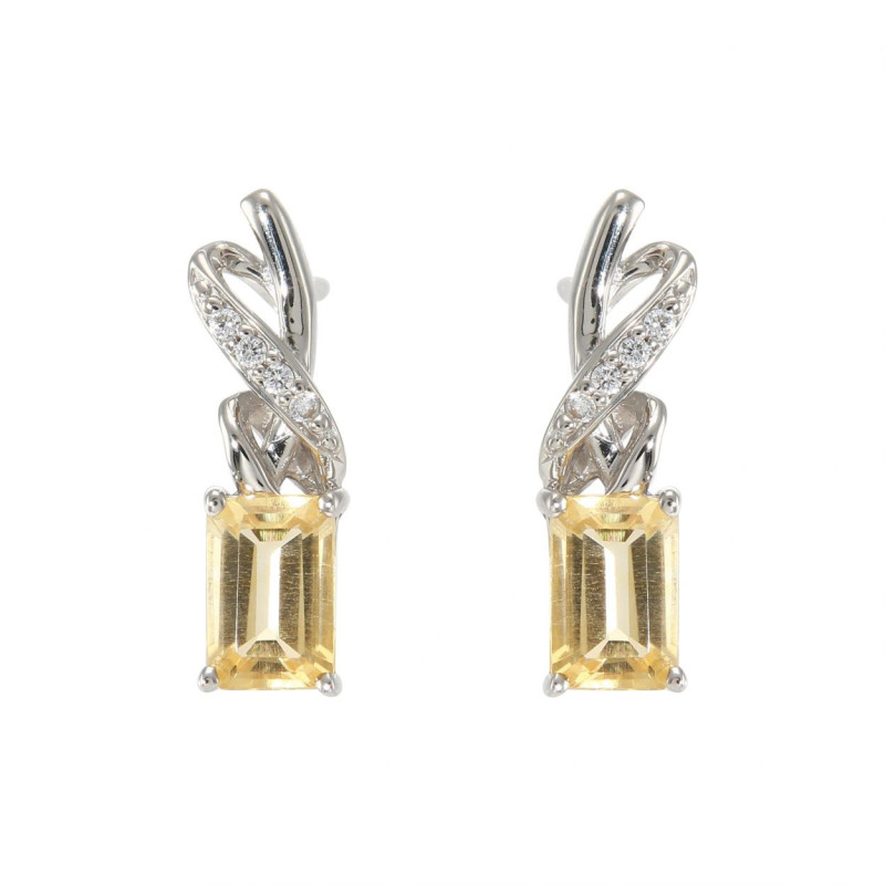 Boucles D'Oreilles Femme Argent Pendantes 8 Oxydes De Zirconium 70400368