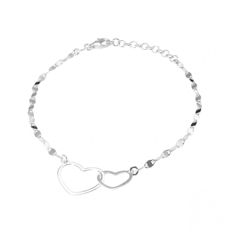 Bracelet Cœurs Bleu - Bijou Fantaisie Simple Et Mignon, Neuf Avec étiquettes, Parfait Petit Cadeau
