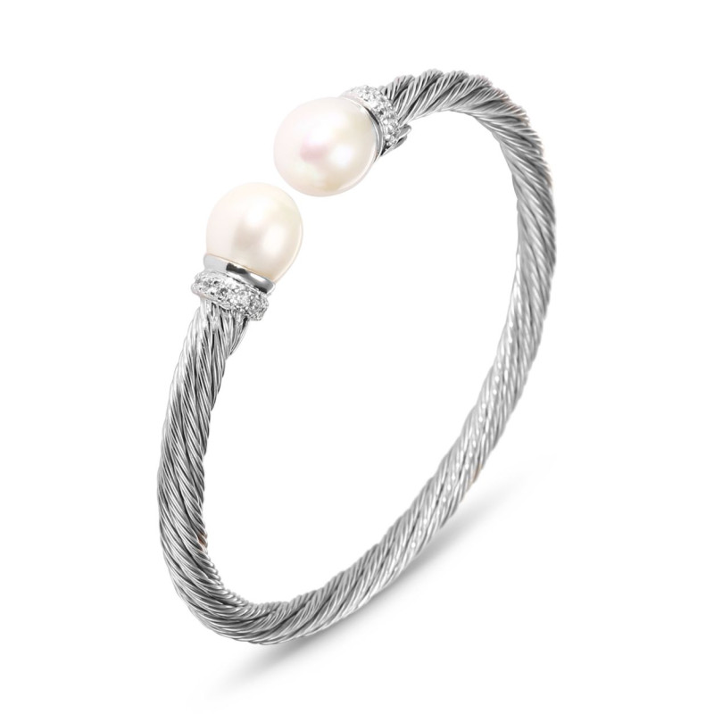 Bracelet Jonc martelé fin, Argent 925 forgé - Cédric Grall Bijoux