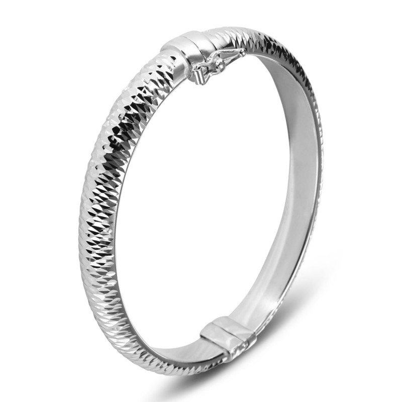 Bracelet Jonc Diamanté Argent 925