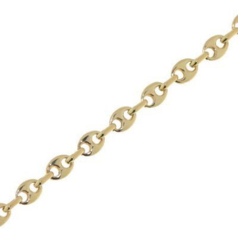 Bracelet Or Jaune grains de café 3.3mm - 18cm