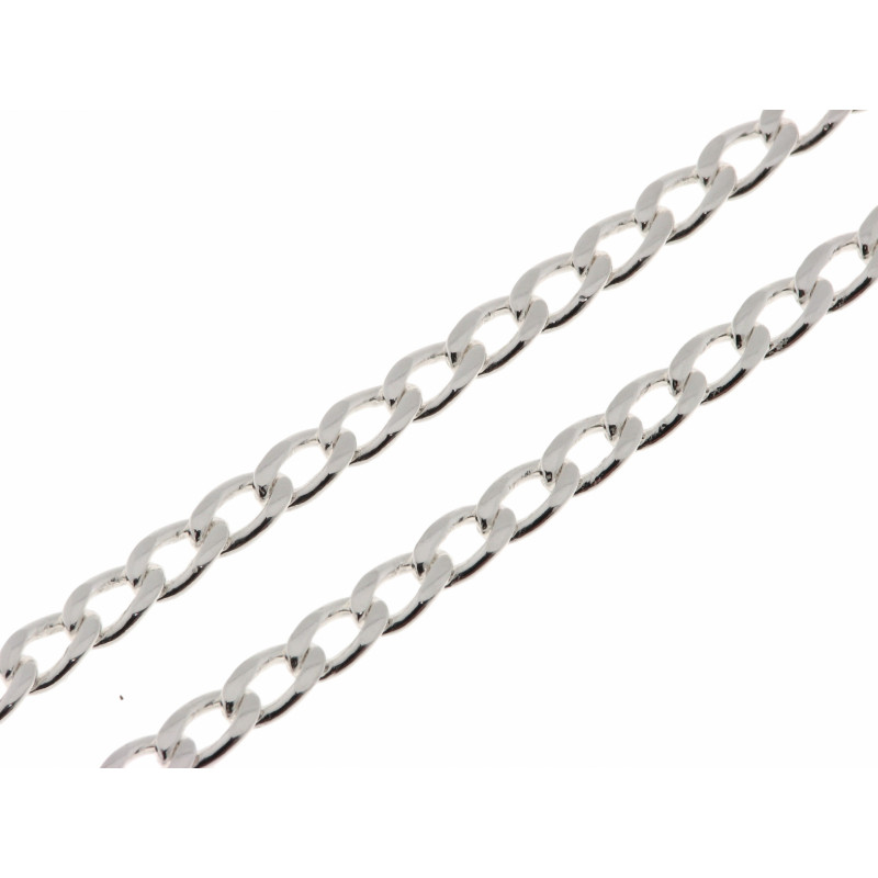 Chaine Argent Homme Maille Gourmette  3.7mm - 60cm