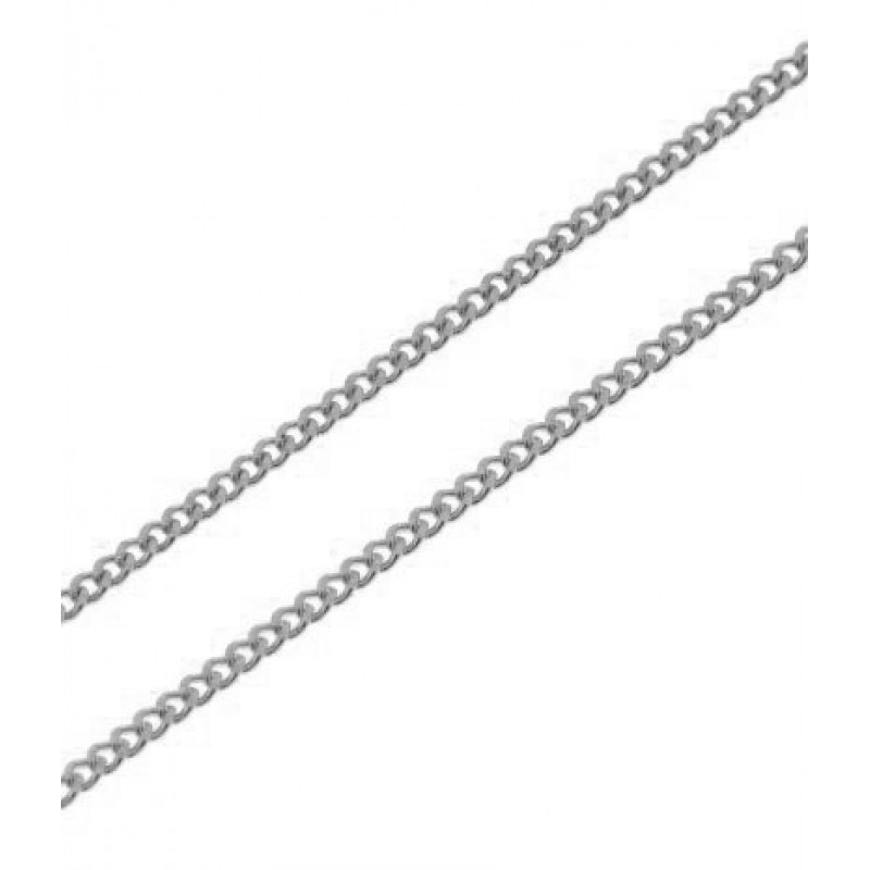 Chaine Or Blanc 375 maille gourmette 1.2mm - 40cm