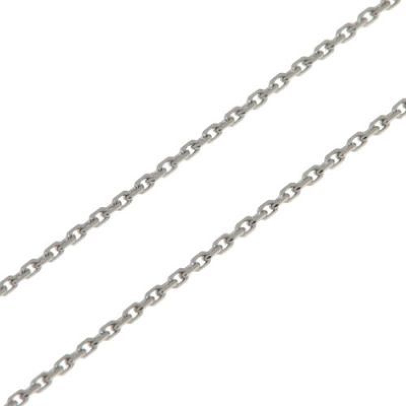 Chaine Or Blanc 750 maille forçat 1.2mm - 40cm