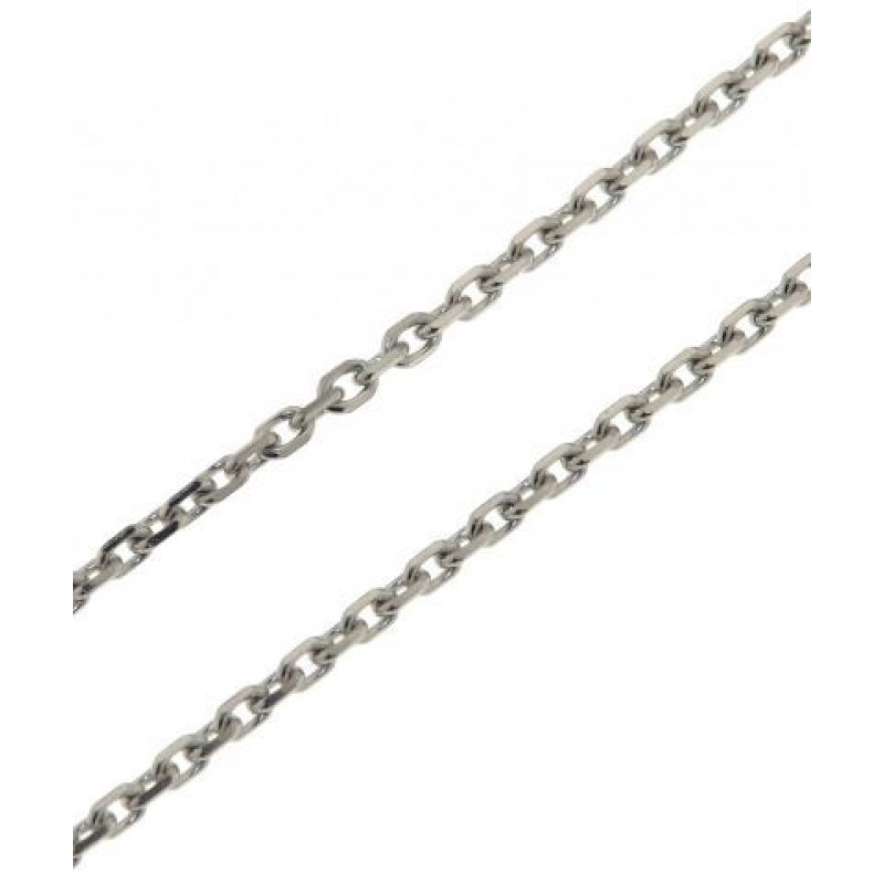 Chaine Or Blanc 750 Maille Forçat 1.6mm - 50cm
