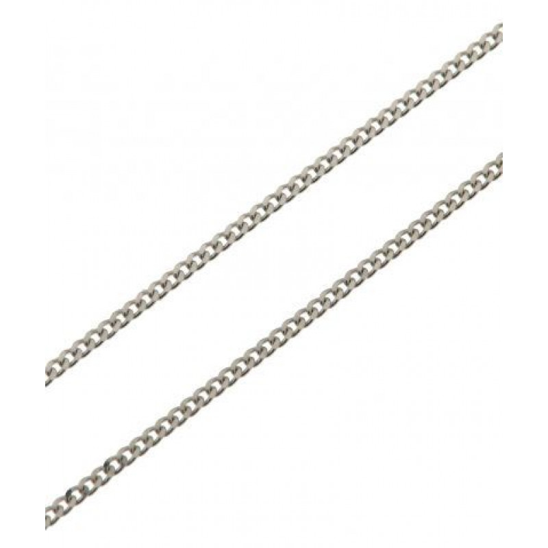 Chaine Or Blanc 750 Maille Gourmette 1.0mm - 40cm